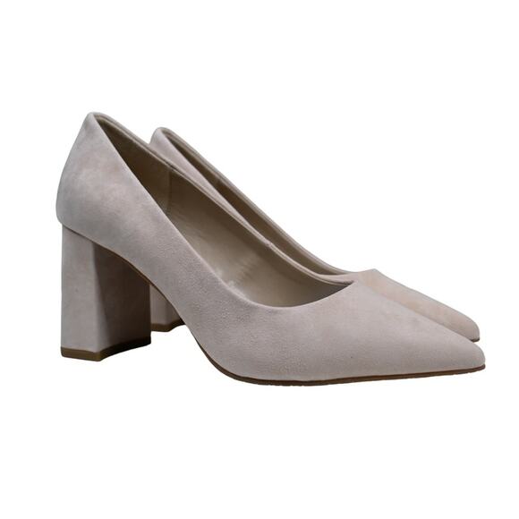NYDJ Womens 7 Elysia Pointy Toe Leather Pump in Latte NEW - Picture 2 of 10